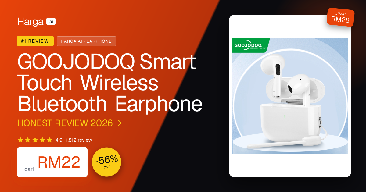GOOJODOQ Smart Touch Wireless Bluetooth Earphone review