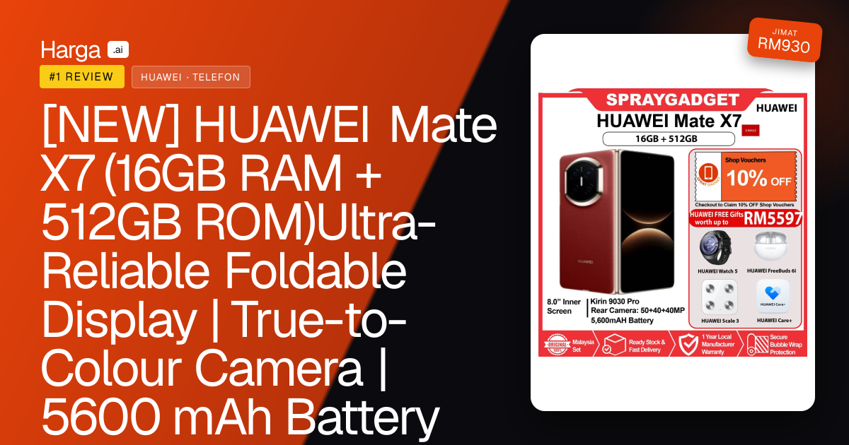 [NEW] HUAWEI Mate X7 (16GB RAM + 512GB ROM)Ultra-Reliable Foldable Display | True-to-Colour Camera | 5600 mAh Battery review