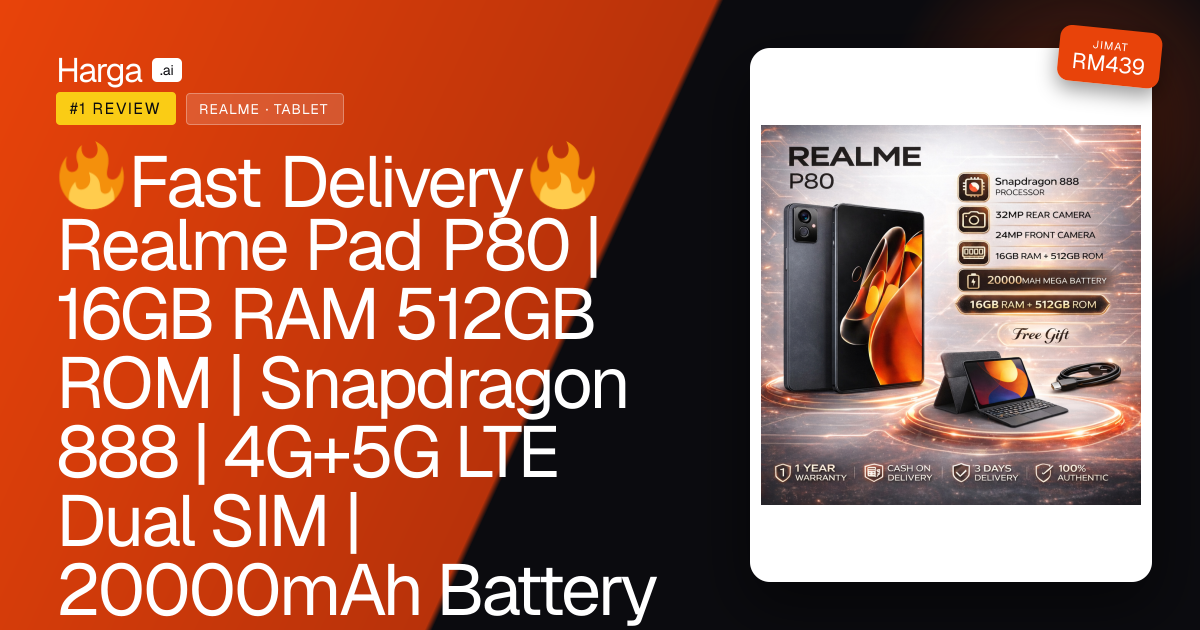 🔥Fast Delivery🔥 Realme Pad P80 | 16GB RAM 512GB ROM | Snapdragon 888 | 4G+5G LTE Dual SIM | 20000mAh Battery review