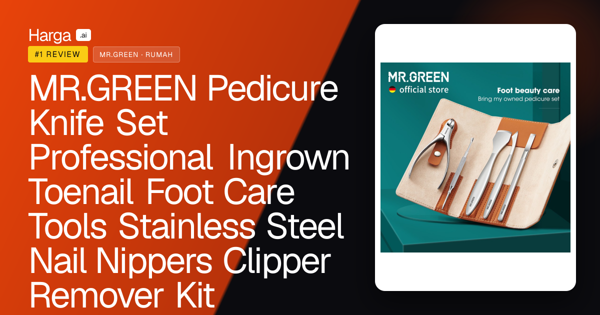 MR.GREEN Pedicure Knife Set Professional Ingrown Toenail Foot Care Tools Stainless Steel Nail Nippers Clipper Remover Kit review