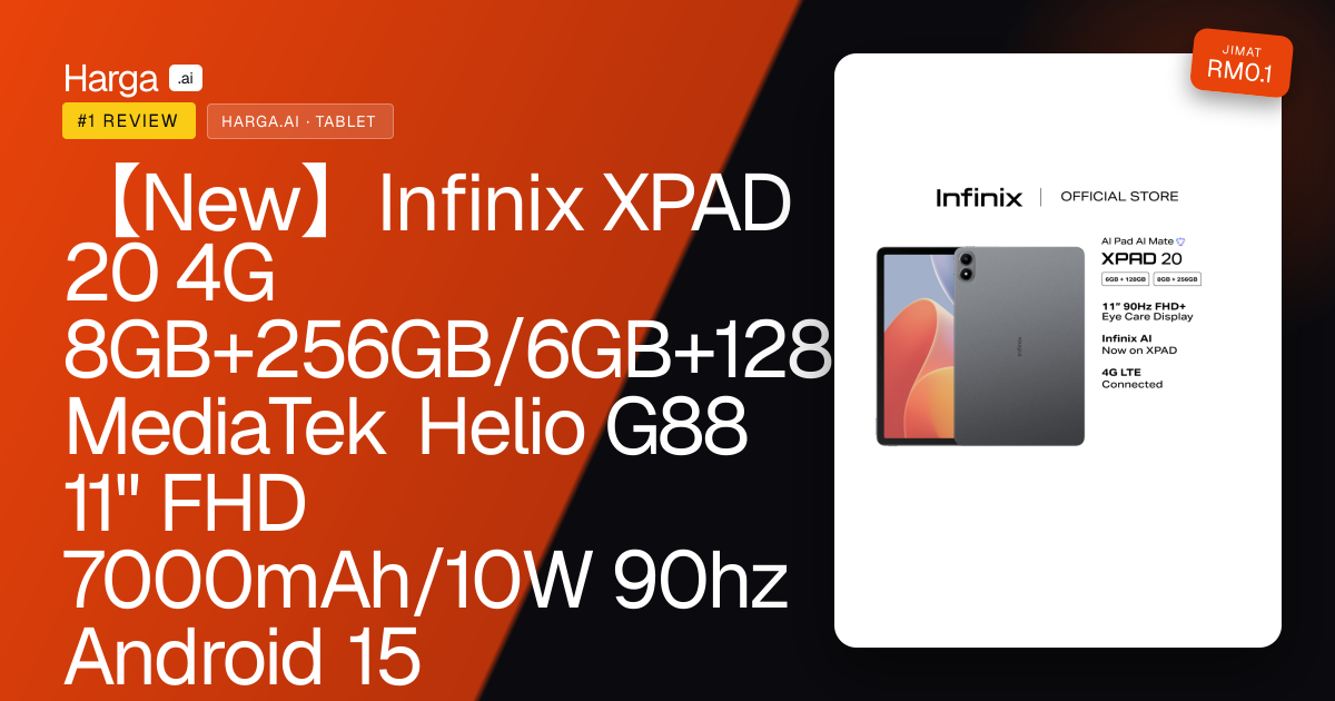 【New】Infinix XPAD 20 4G 8GB+256GB/6GB+128GB MediaTek Helio G88 11" FHD 7000mAh/10W 90hz Android 15 Expandable Storage review