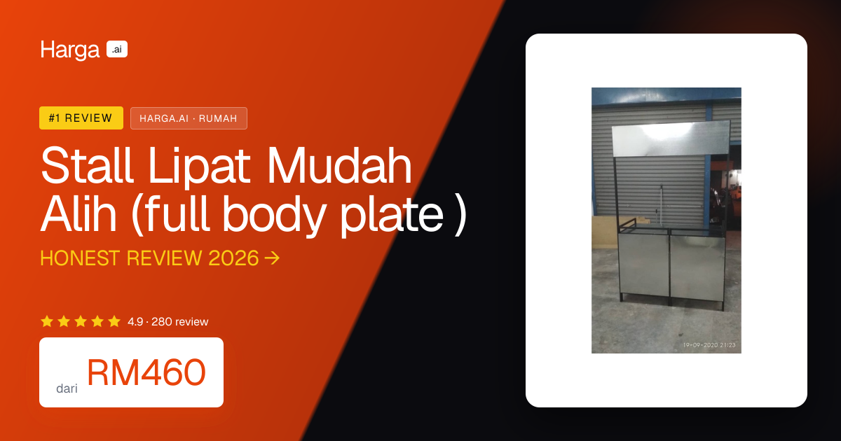 Stall Lipat Mudah Alih (full body plate ) review