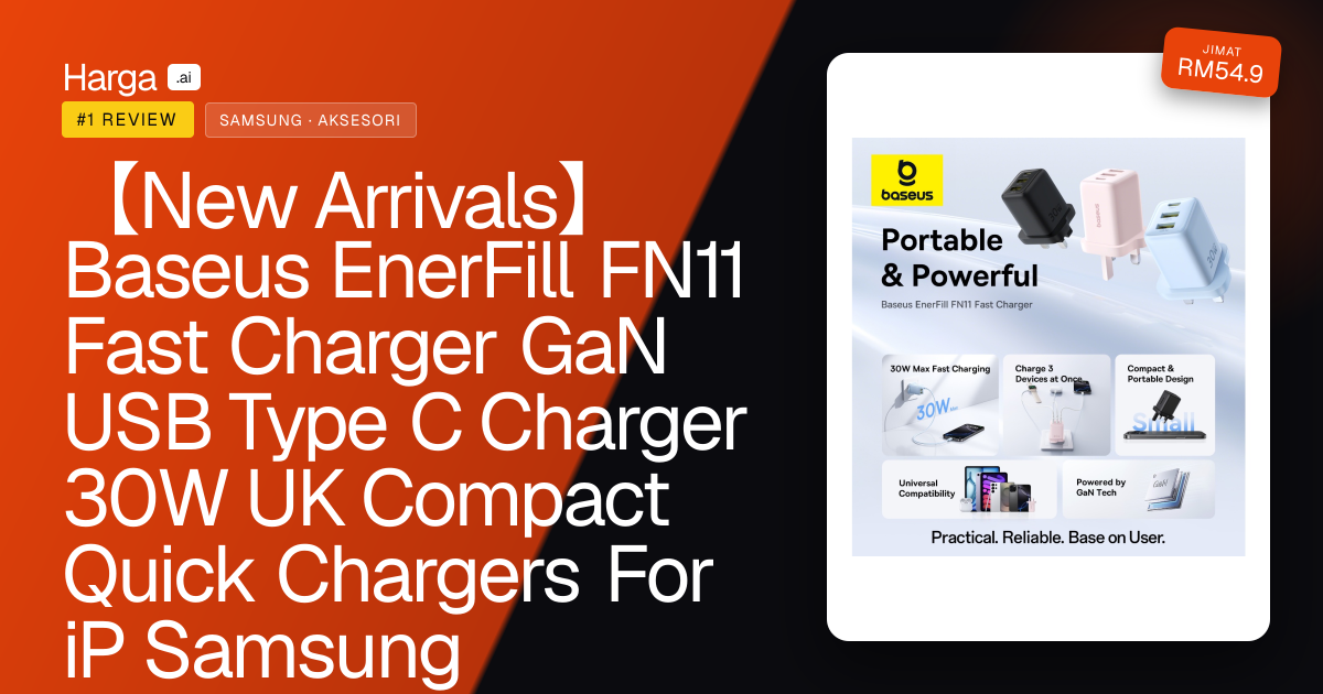 【New Arrivals】Baseus EnerFill FN11 Fast Charger GaN USB Type C Charger 30W UK Compact Quick Chargers For iP Samsung review