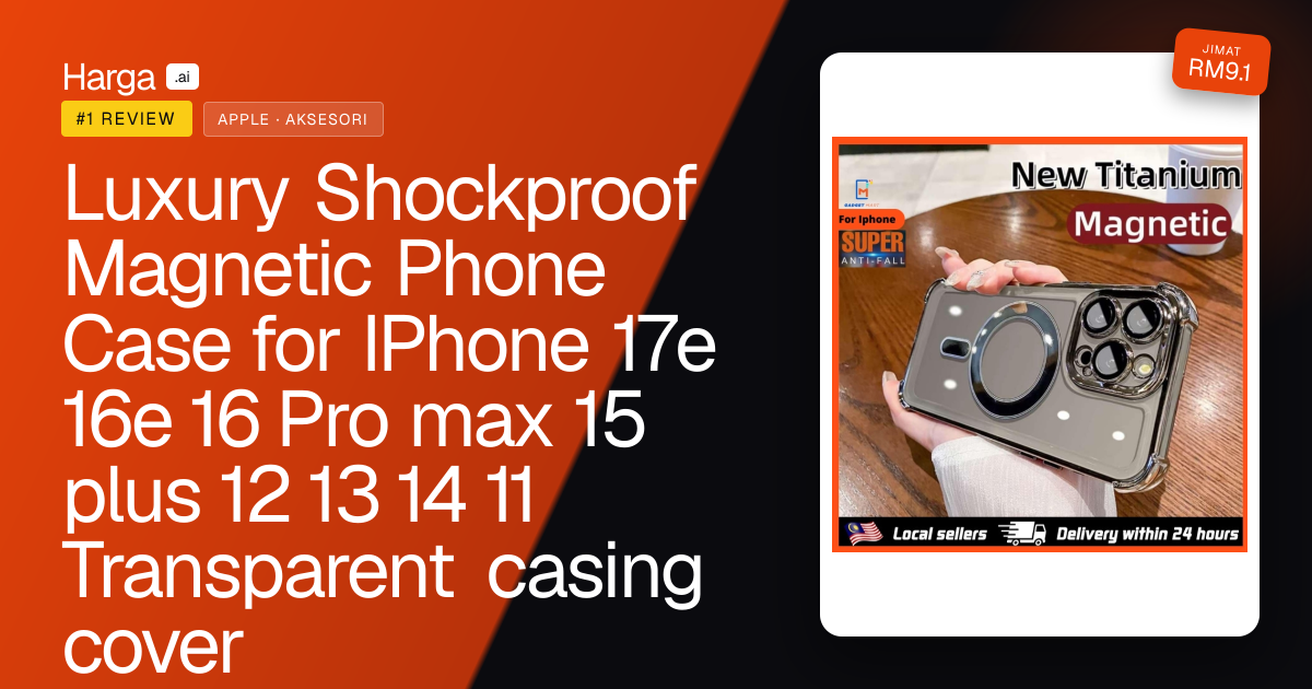 Luxury Shockproof Magnetic Phone Case for IPhone 17e 16e 16 Pro max 15 plus 12 13 14 11 Transparent casing cover review