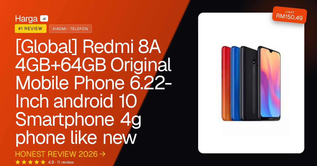 [Global] Redmi 8A 4GB+64GB Original Mobile Phone 6.22-Inch android 10 Smartphone 4g phone like new review