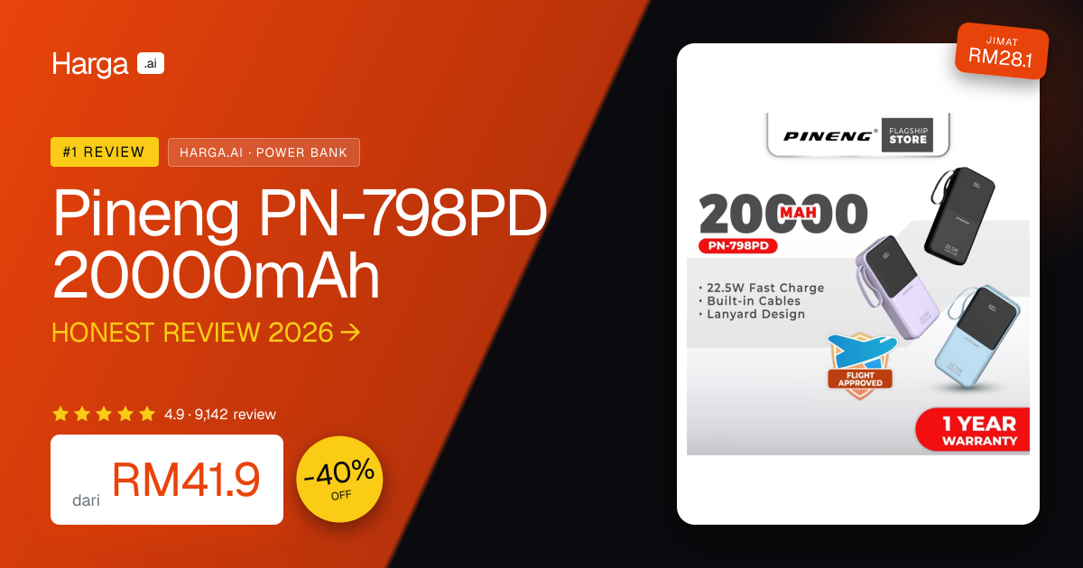 Pineng PN-798PD 20000mAh review