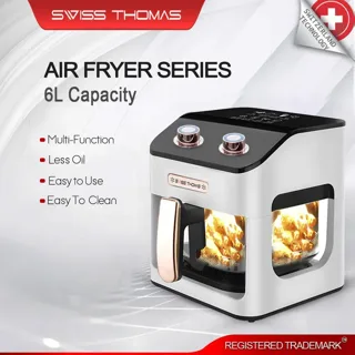 Swiss Thomas Air Fryer 6L Glass Basket